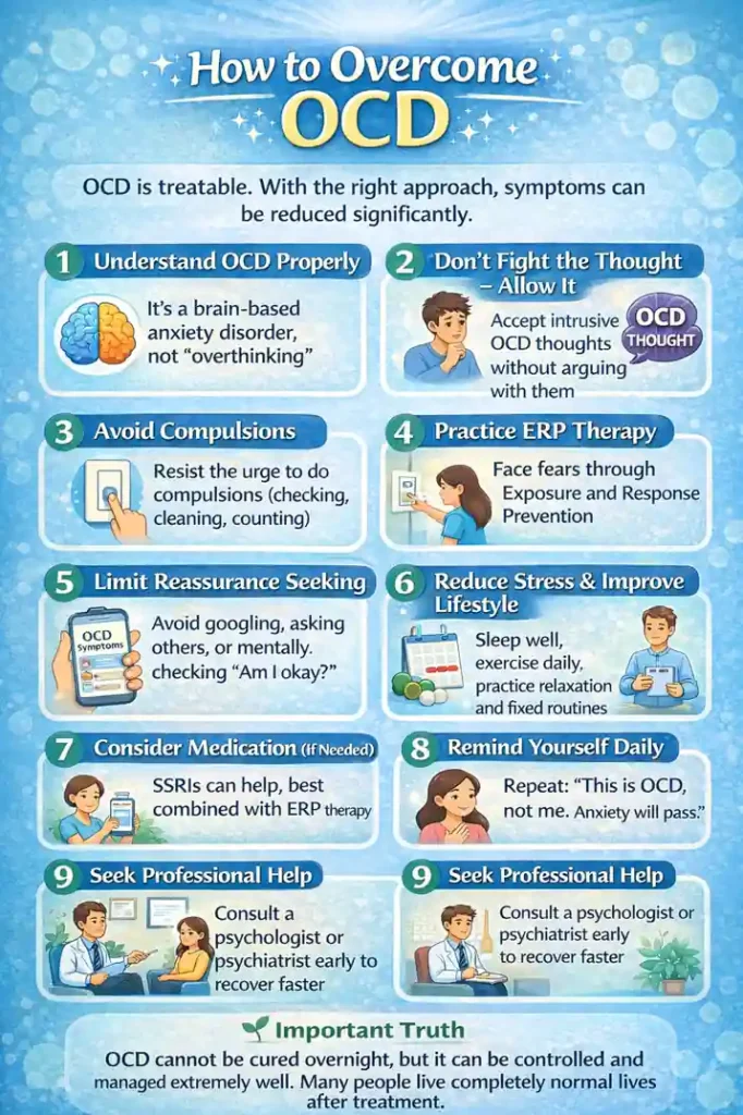 OCD पर कैसे काबू पाएं ( How to Overcome From OCD)