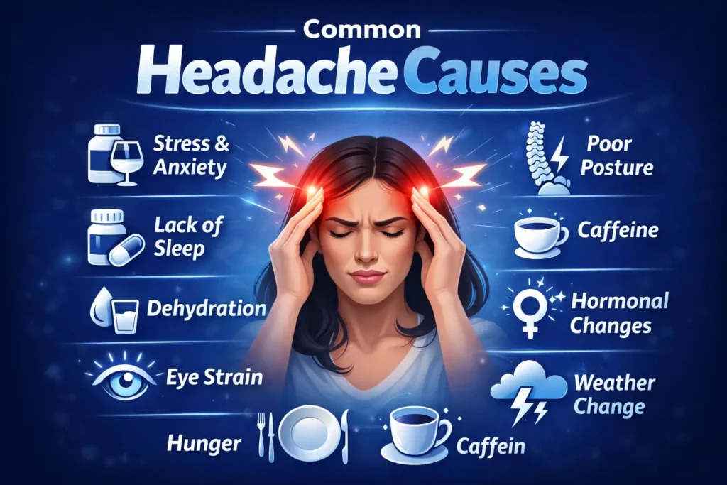 सिरदर्द के सामान्य कारण (Common Headache Causes in Hindi)